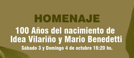 Homenaje por 100 aos del nacimiento de Idea Vilario y Mario Benedetti